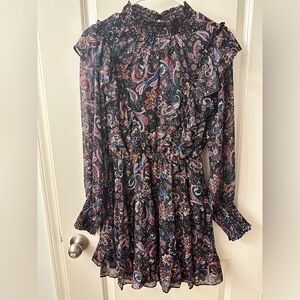 Fate Paisley long sleeve dress